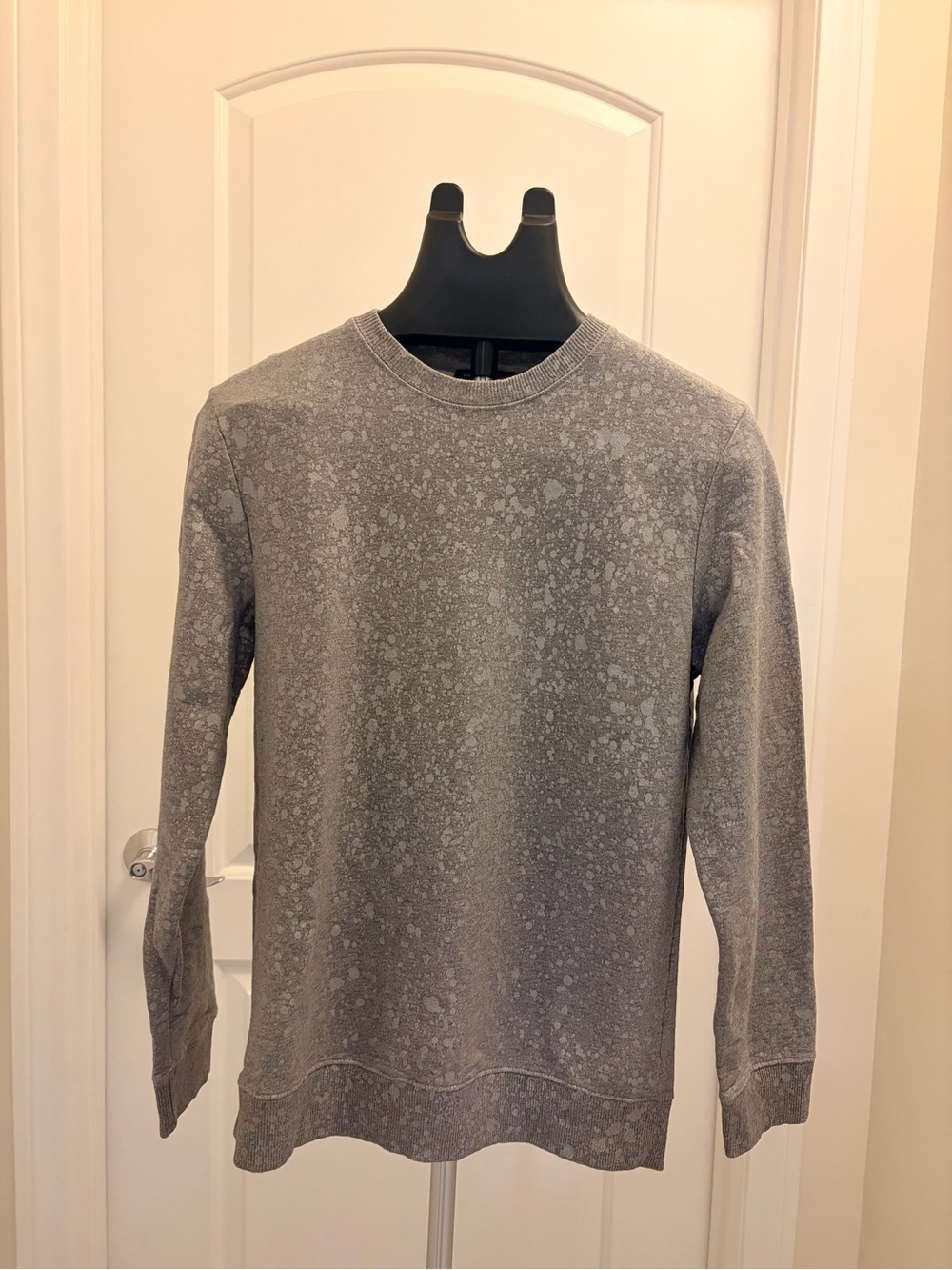 A.P.C. Gray Crewneck with Subtle Speckle